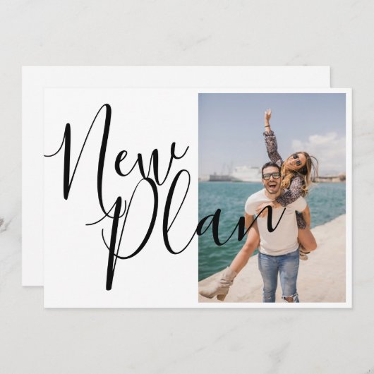 エレガントScript写真の日付の変更 セーブザデート (正面/裏面)