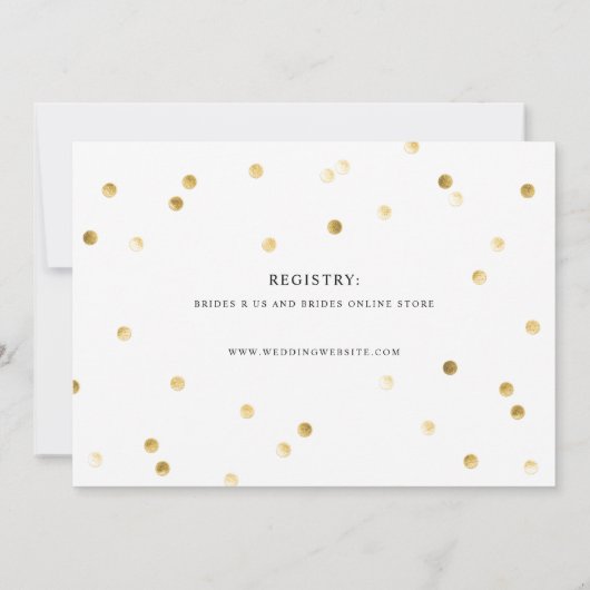 エレガントScript恋しく思 to Mrs紙吹雪ブライダルシャワー 招待状 (裏面)