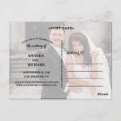 エレガントSCRIPT結婚's THANK YOUポストカード ポストカード (裏面)