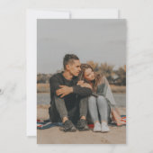 エレガントScript 2フォトオーバーレイ結婚の 招待状 (裏面)