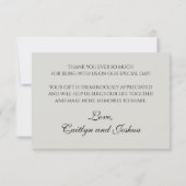 エレガントScript 2フォト結婚サンキューカード サンキューカード (裏面)