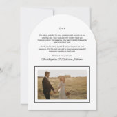 エレガントScript 2フォト結婚サンキューカード 招待状 (裏面)