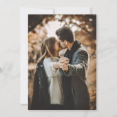 エレガントScript 2モダン Photo Black結婚's 招待状 (裏面)