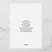 エレガントScript 4写真卒業のお知らせ 箔招待状 (裏面)