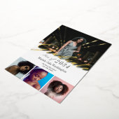 エレガントScript 4写真卒業のお知らせ 箔招待状 (回転した状態)