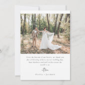 エレガントScript 5 Photo Collage結婚's サンキューカード (裏面)