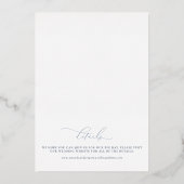 エレガントScript And Serif Foil日モダン付を保存 箔招待状 (裏面)