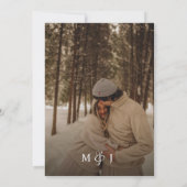 エレガントScript Black & White 縁ど Photos 結婚の 招待状 (裏面)