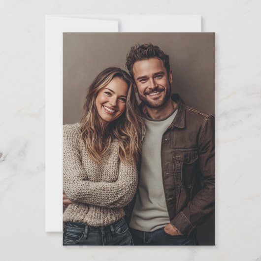 エレガントScript Budgetの結婚ブライダルシャワー写真 招待状 (裏面)