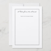 エレガントScript Class Certificate of Authenticity 招待状 (裏面)