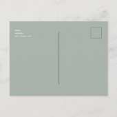 エレガントScript Couple Photo Sage救 Our Date 案内ポストカード (裏面)