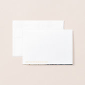 エレガントScript Foilの結婚写真ありがとう 箔カード (裏面封筒付き)