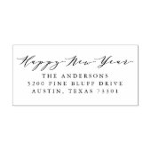 エレガントScript Happy New Year差出人住所 ラバースタンプ (インプリント)