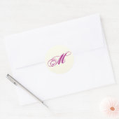 エレガントScript Monogramの結婚封筒用シール ラウンドシール (封筒)