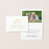 エレガントScript Monogramハート紙吹雪写真 箔カード (ディスプレー)