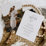 エレガントScript Monogramフォトクラシック結婚 招待状<br><div class="desc">エレガントScript Monogramフォトクラシック結婚式招待状は、スクリプトのアンパサンドと組み合わせた美しいクラシックタイポグラフィエレガントを特徴とする。</div>