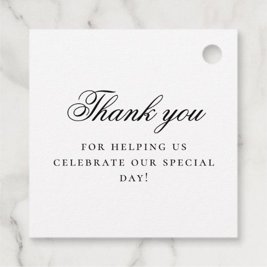 エレガントScript Monogram Crest結婚's フェイバータグ (裏面)