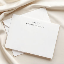 エレガントScript Monogram Swashのモダン文房具