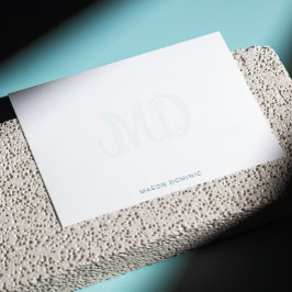 エレガントScript Monogram Watermarkノートカード ノートカード