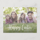 エレガントScript Photoハッピーイースター ポストカード (正面)
