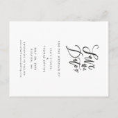 エレガントScript Photoモダン Collage日付の保存 案内ポストカード (裏面)