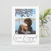 エレガントScript Photo婚約パーティ 招待状 (スタンド正面)