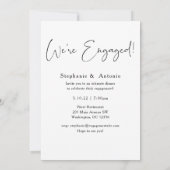 エレガントScript Photo婚約パーティ 招待状 (裏面)
