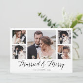 エレガントScript Photo数々の Gridと結婚したBright シーズンカード (スタンド正面)