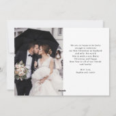 エレガントScript Photo数々の Gridと結婚したBright シーズンカード (裏面)