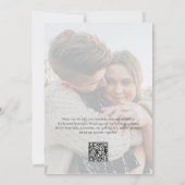 エレガントScript Photo白黒フォーマル結婚の 招待状 (裏面)