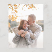 エレガントScript Photo結婚式招待状 (裏面)