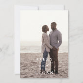 エレガントScript Photo結婚式招待状 招待状 (正面)