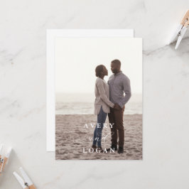 エレガントScript Photo結婚式招待状 招待状