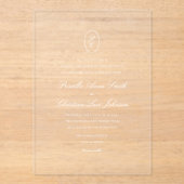 エレガントScript Photo Bible Verse Christian結婚. アクリル招待状 (正面)