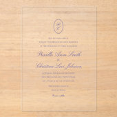 エレガントScript Photo Bible Verse Christian結婚. アクリル招待状 (正面)