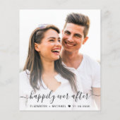 エレガントScript Photo Budget結婚式招待状 (裏面)