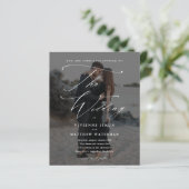 エレガントScript Photo Budget結婚式招待状 (スタンド正面)