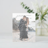 エレガントScript Photo Budget結婚式招待状 (スタンド正面)