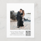 エレガントScript Photo Budget結婚式招待状 (裏面)