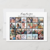 エレガントScript Photo Collageシンプルモダン Black シーズンカード (正面)