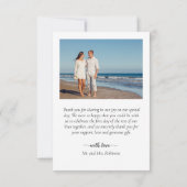 エレガントScript Photo Collage'sあり結婚と サンキューカード (裏面)