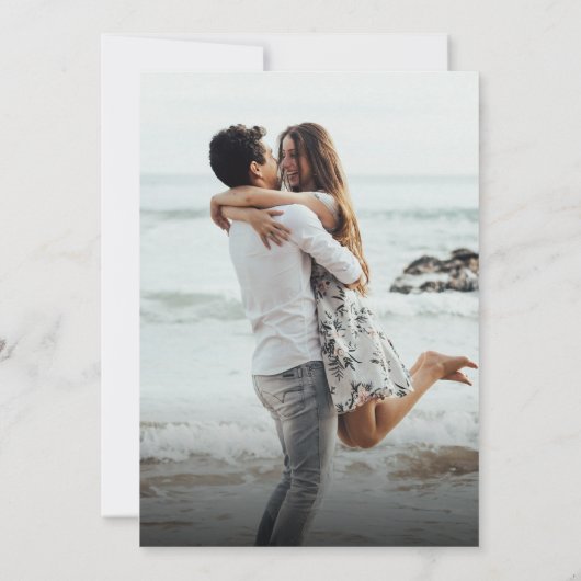 エレガントScript Photo Coolesブライダルシャワー 招待状 (裏面)