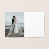 エレガントScript Photo Foil Cardに感謝 箔カード (内部)