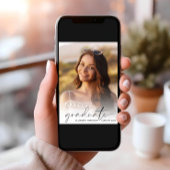 エレガントScript Photo Overlay卒業パーティー 招待状