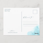 エレガントScript Photo's 結婚 Thank You ポストカード (裏面)