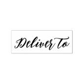 エレガントScript Rubber Stampの「Deliver Toかわいらし」 ラバースタンプ (インプリント)