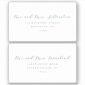 エレガントScript Serif文字2の結婚住所 シール (正面)