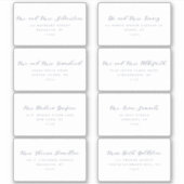 エレガントScript Serif文字8結婚の住所 シール (正面)