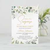 エレガントScript Surprise Retirementパーティー 招待状 (スタンド正面)