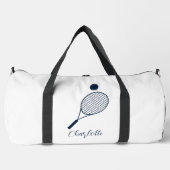 エレガントScript Tennis Playerモノグラムパーソナライズされた ダッフルバッグ (正面)